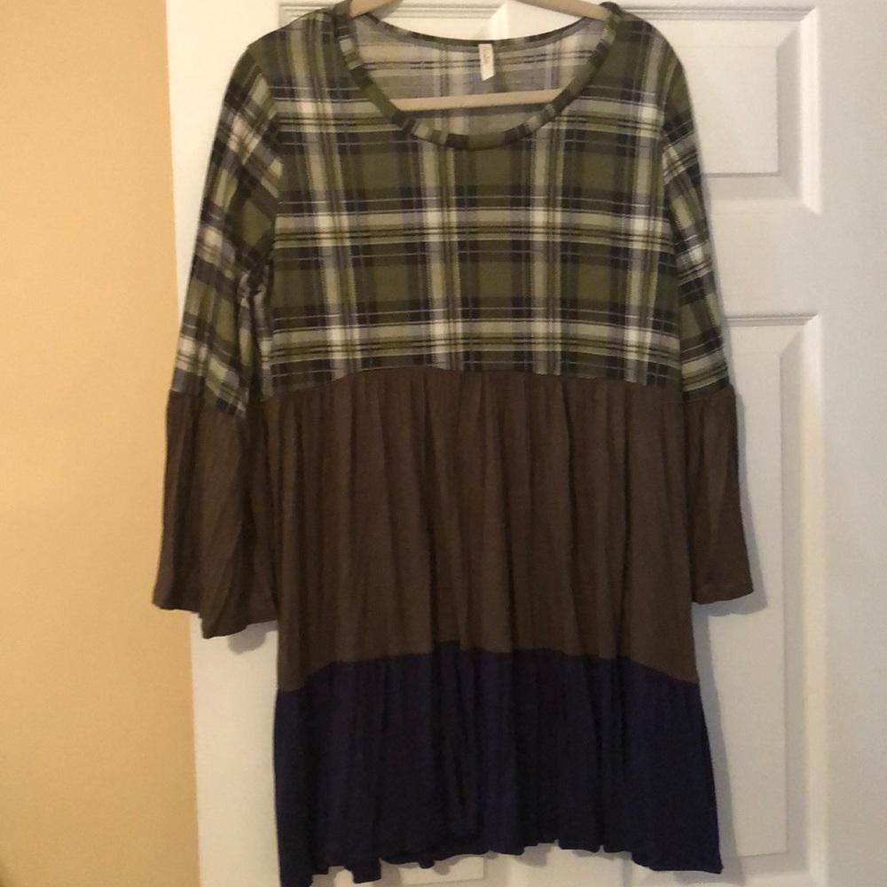 Plaid tunic